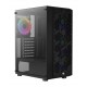 AeroCool кутия за компютър Case Hive v2 - Mesh panel, FRGB, Tempered Glass, 4 Fans - ACCM-PV27043.11
