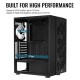 AeroCool кутия за компютър Case Hive v2 - Mesh panel, FRGB, Tempered Glass, 4 Fans - ACCM-PV27043.11