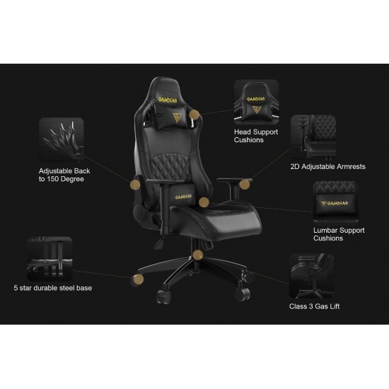 Gamdias геймърски стол Gaming Chair - APHRODITE EF1 L Black