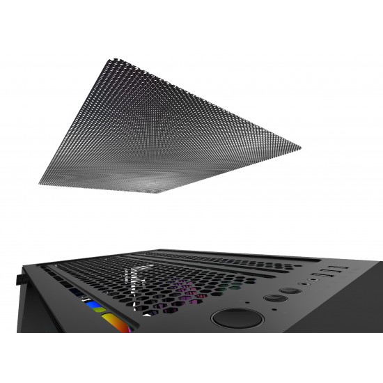 Gamdias кутия Case ATX - MARS E1 - aRGB, Tempered Glass