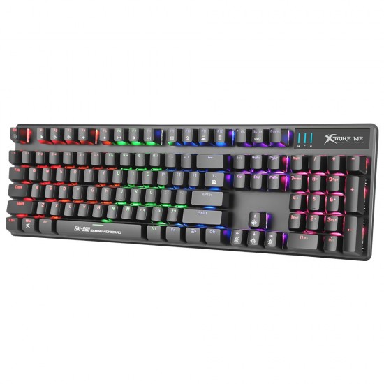 Xtrike ME механична клавиатура Gaming Keyboard Mechanical 104 keys GK-980 - Blue switches, Rainbow backlight