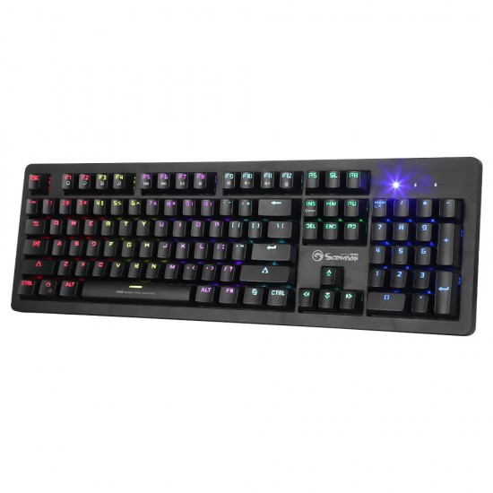 Marvo геймърска механична клавиатура Gaming Keyboard Mechanical KG916 - 104 keys, backlight - MARVO-KG916
