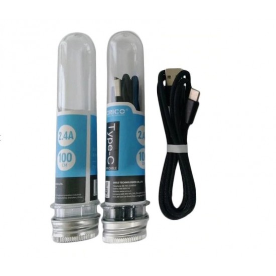Orico кабел Cable USB2.0 A/M to Type-C 1m, 2.4A, braided, black - N101-10-BK-PRO