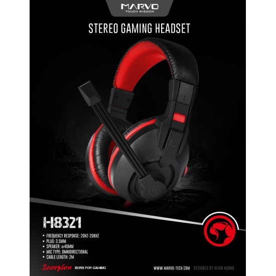Marvo геймърски слушалки Gaming Headphones H8321