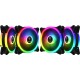 Gamdias Комплект вентилатори Fan Pack 4x120mm addressable RGB 5V 3 pin + remote controller - AEOLUS M2-1204