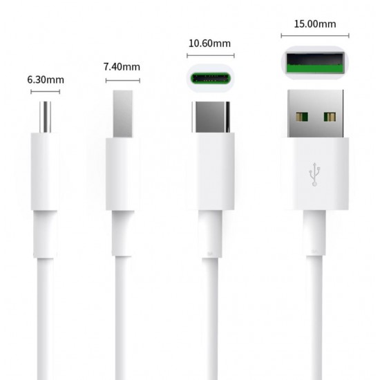 Orico кабел Cable - USB2.0 Type A to Type-C - 5A Fast Charging, 1m - AC5-10-WH