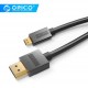 Orico кабел Cable HDMI 2.0 to Micro HDMI Type D, 4K/60Hz, 1m - HD101-10-BK