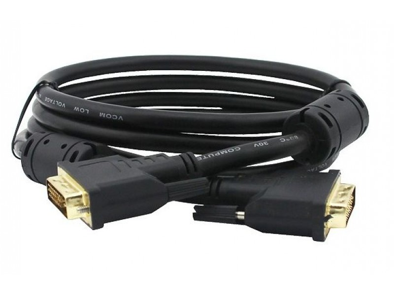 VCom Кабел DVI 24+1 Dual Link M / M +2 Ferrite - CG441GD-1.8m