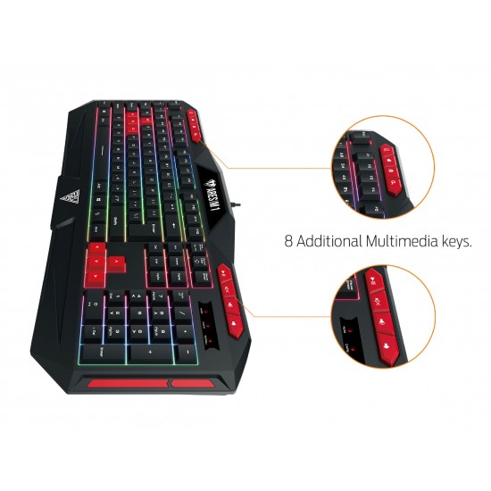 Gamdias геймърски комплект Gaming COMBO - POSEIDON M1 COMBO - Keyboard + Mouse + Headphones