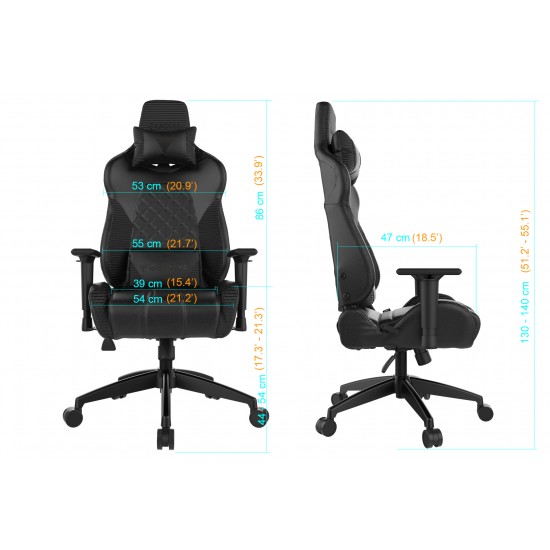 Gamdias геймърски стол Gaming Chair - ACHILLES E1-L Red RGB