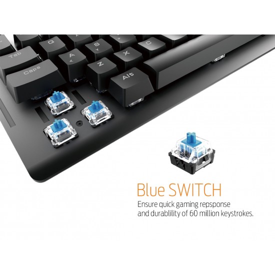 Gamdias геймърска клавиатура Gaming Keyboard Mechanical 87 keys - HERMES E2 7 COLOR