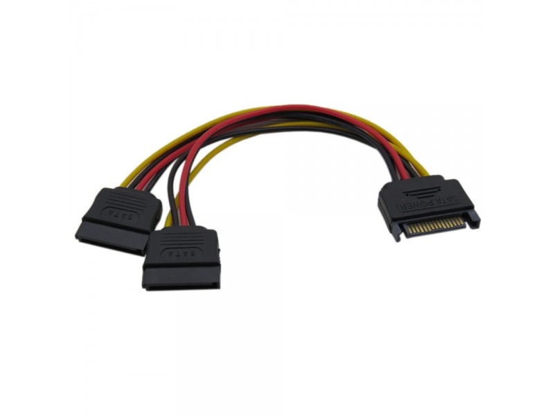 VCom разклонител SATA Power splitter 15-pin M / 2xFemale - CE360-0.15m