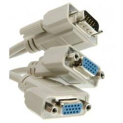 VCom Сплитер VGA splitter HD15 M - 2xHD15 F - CG021-0.2m