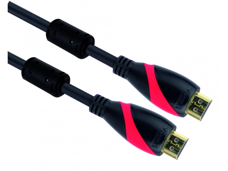 VCom Кабел HDMI M / M Ultra HD 4k2k Gold +2 Ferrite v1.4 ethernet 3D - CG525D-5m