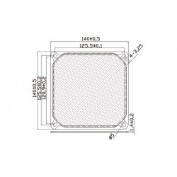 Evercool Филтър Fan Filter Metal Black - 140mm Evercool Филтър Fan Filter Metal Black - 140mm