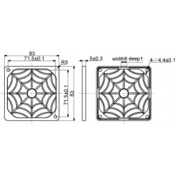 Evercool Филтър Fan Filter Plastic - 80mm Evercool Филтър Fan Filter Plastic - 80mm