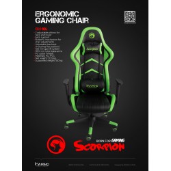 Marvo геймърски стол Gaming Chair CH-106 Black/Green