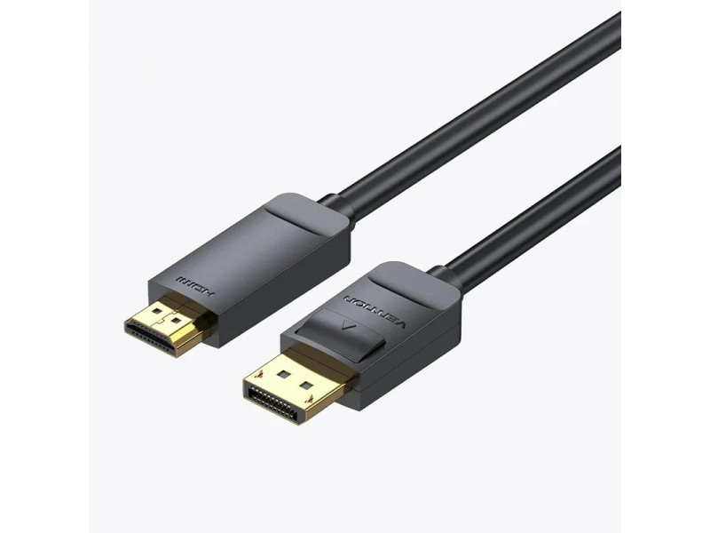 Vention кабел Cable DisplayPort to HDMI 3.0m - 4K, Gold Plated - HFOBI