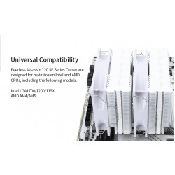 Thermalright охладител CPU Cooler Peerless Assassin 120 SE A-RGB White - Dual-Tower - LGA1851/LGA1700/AM5