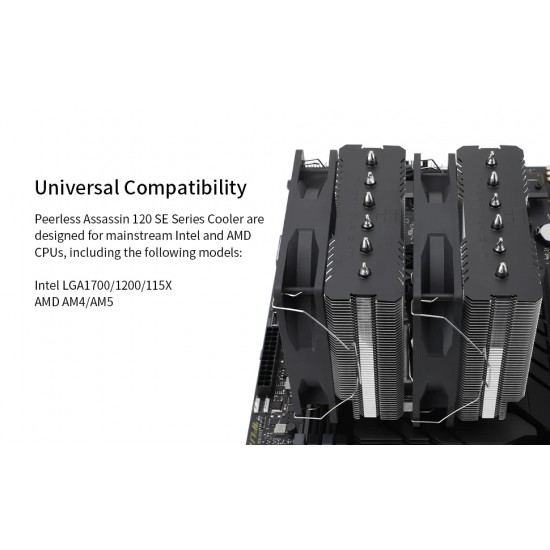 Thermalright охладител CPU Cooler Peerless Assassin 120 SE A-RGB - Dual-Tower - LGA1851/LGA1700/AM5