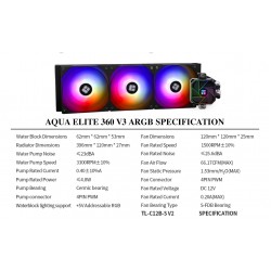 Thermalright водно охлаждане Water Cooling Aqua Elite 360 Black A-RGB V3 - LGA1851/LGA1700/AM5 Thermalright водно охлаждане Water Cooling Aqua Elite 360 Black A-RGB V3 - LGA1851/LGA1700/AM5