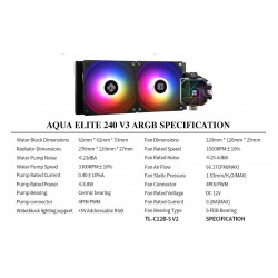 Thermalright водно охлаждане Water Cooling Aqua Elite 240 Black A-RGB V3 - LGA1851/LGA1700/AM5 Thermalright водно охлаждане Water Cooling Aqua Elite 240 Black A-RGB V3 - LGA1851/LGA1700/AM5