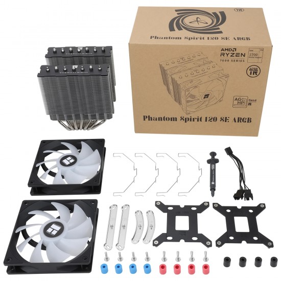 Thermalright охладител CPU Cooler Phantom Spirit 120 SE A-RGB - Dual-Tower - LGA1851/LGA1700/AM5