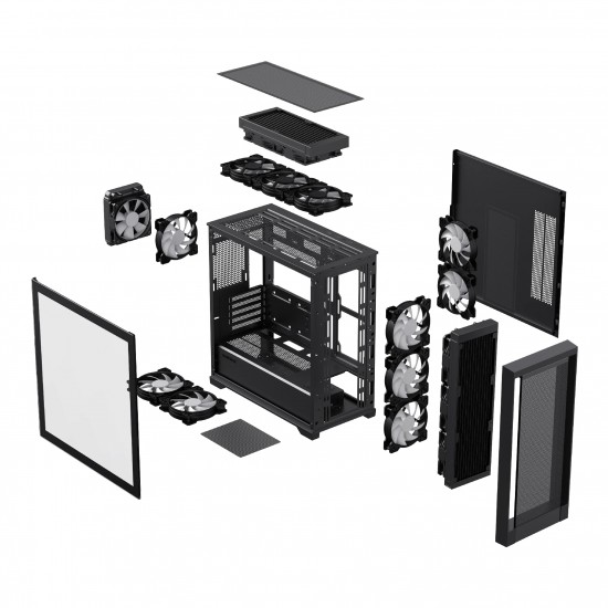 Gamemax кутия Case mATX - DEFENDER MB - Addressable RGB