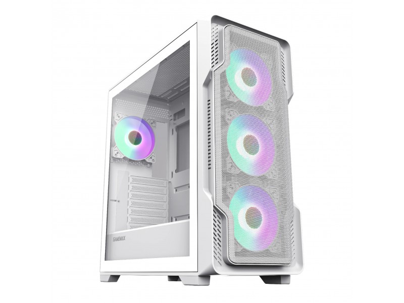 Gamemax кутия Case EATX - SIEGE White - Addressable RGB