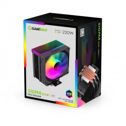 Gamemax охладител CPU Cooler Sigma 550 Infinity Black - Addressable RGB Gamemax охладител CPU Cooler Sigma 550 Infinity Black - Addressable RGB
