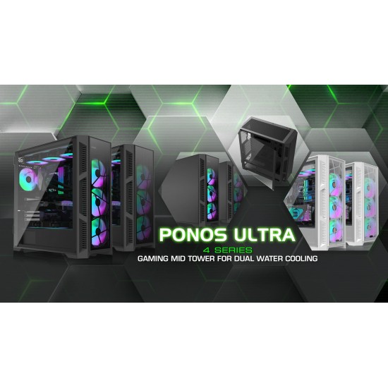 Raijintek кутия Case EATX - PONOS ULTRA WHITE TG4
