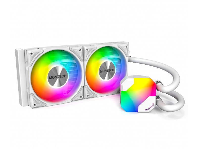Montech водно охлаждане Hyper Flow ARGB 240, CPU Liquid Cooler, White