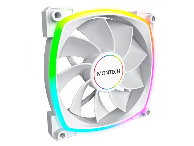 Montech вентилатор RX140 PWM, REVERSE Fan, 140mm, ARGB, White