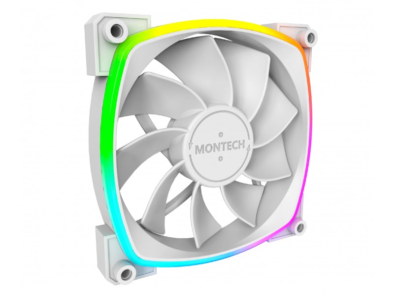 Montech вентилатор RX120 PWM, REVERSE Fan, 120mm, ARGB, White