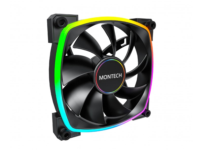 Montech вентилатор AX140 PWM, Fan 140mm, ARGB, Black