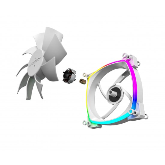 Montech вентилатор AX120 PWM, Fan 120mm, ARGB, White