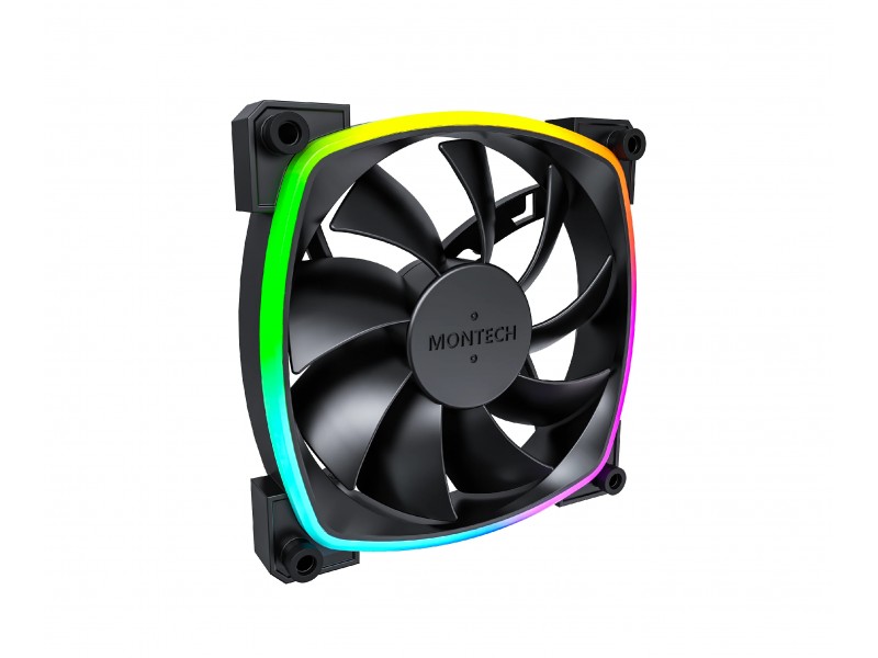 Montech вентилатор AX120 PWM, Fan 120mm, ARGB, Black