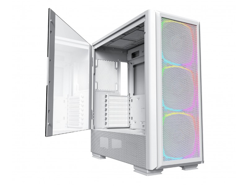 Montech кутия SKY TWO GX, Mid-tower Case, TG, 3x140mm ARGB Fans, White