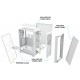 Montech кутия AIR 1000 LITE, Mid-tower Case, TG, 3x120mm Fans, White