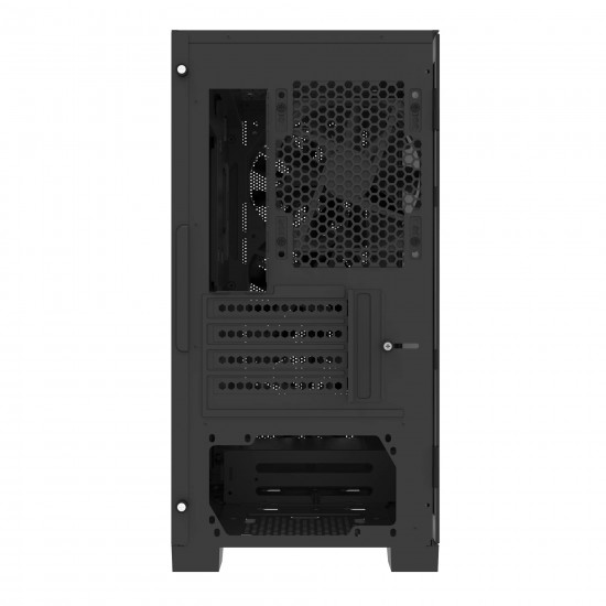 Montech кутия AIR 100 ARGB, Micro ATX Case, TG, 4x120mm ARGB Fans, Black