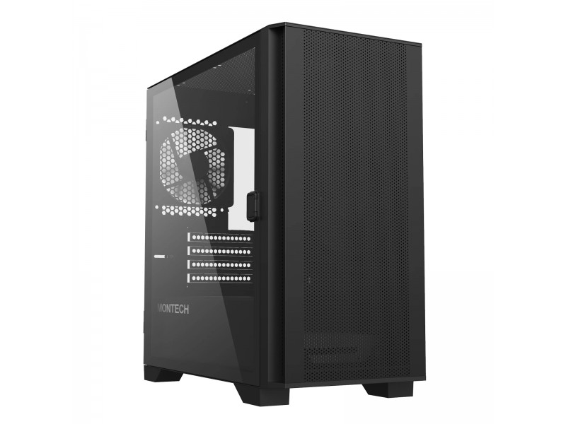 Montech кутия AIR 100 LITE, Micro ATX Case, TG, 2x120mm Fans, Black