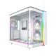 Montech кутия KING 95 Pro, Dual Chamber Mid-tower Case, 6 ARGB Fans, 2 Front Panels, White