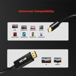 VCom кабел Cable Type-C to DisplayPort - 8K Black - CU422C-1.8m VCom кабел Cable Type-C to DisplayPort - 8K Black - CU422C-1.8m