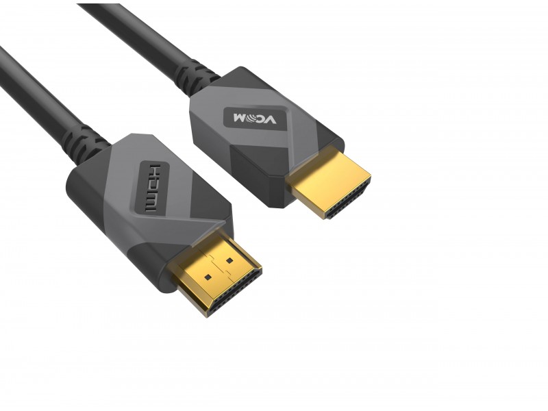 VCom Кабел HDMI v2.1 M / M 2.0m  - 8K Dolby Vision HDR, Black/Grey - CG805-2.0m