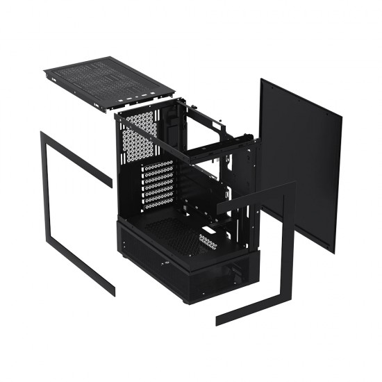 1stPlayer кутия Case ATX - MIKU Mi7-A Black - Reversed fans included