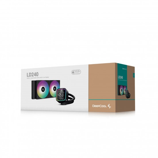 DeepCool водно охлаждане Water Cooling LD240 - LCD Screen, A-RGB