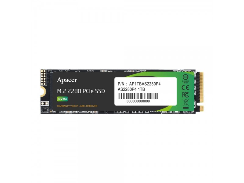 Apacer диск SSD M.2 PCIe AS2280P4, 1TB - AP1TBAS2280P4-1