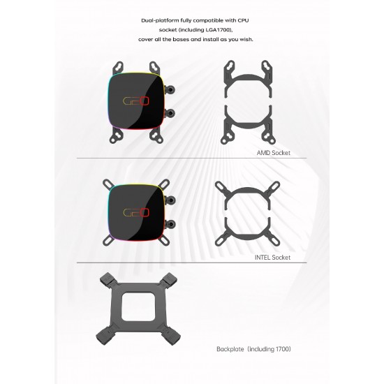 Geometric Future водно охлаждане Water Cooling - Eskimo 36 Black - LGA1700/AM5