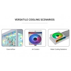 Thermalright вентилатор Fan 120mm - TL-M12W-S - Infinity Mirror aRGB Lighting, White Thermalright вентилатор Fan 120mm - TL-M12W-S - Infinity Mirror aRGB Lighting, White