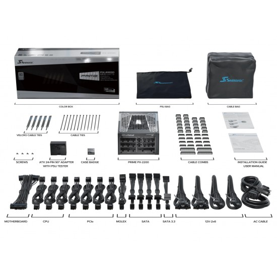 Seasonic захранване PSU ATX 3.1 2200W Platinum PCIe Gen 5 - PRIME PX-2200